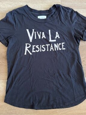 Sol Angeles Viva La Resistance Short Sleeve T Shirt Medium Grey Cotton